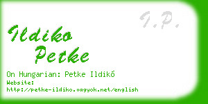 ildiko petke business card