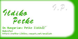 ildiko petke business card